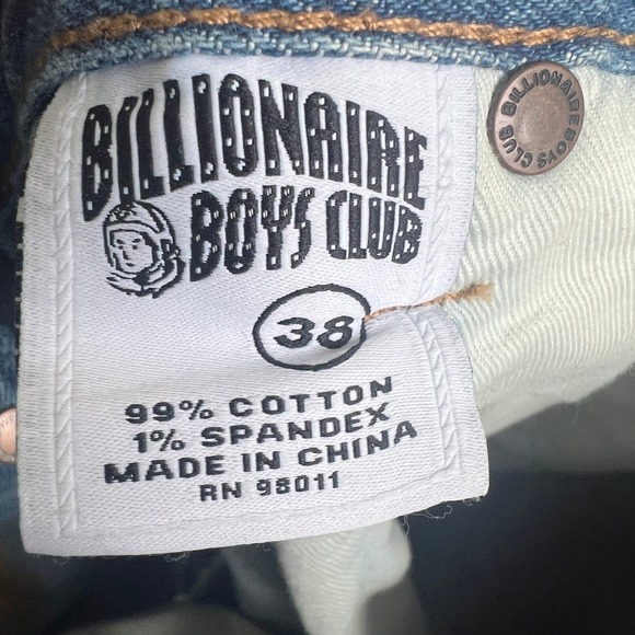 Billionaire Boys Club Distressed Embroidered Patch Skinny Jeans‎ UFO Cactus 38 - Picture 12 of 12